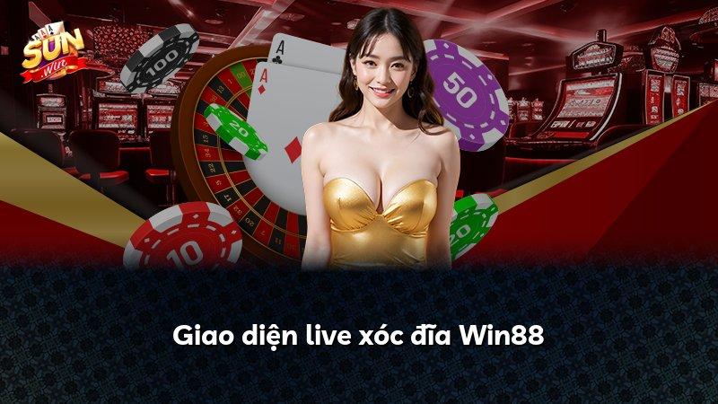 Giao diện live xóc đĩa Win88